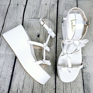Lulu's White Platform Sandals